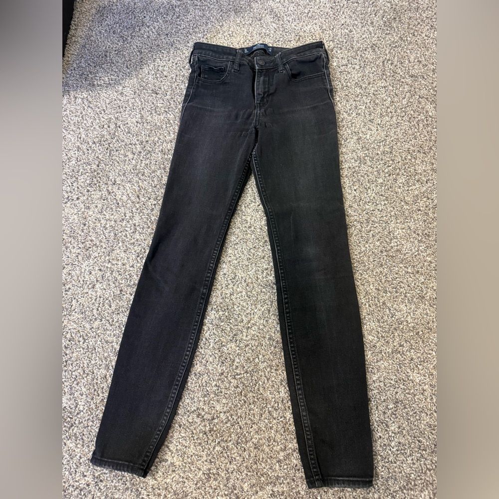 Hollister Mid-Rise Super Skinny Black Women's Jeans